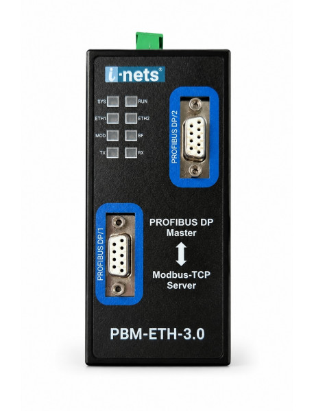 (PBM-ETH-3.0) Преобразователь i-nets PROFIBUS Master - Modbus-TCP Server с функцией концентратора