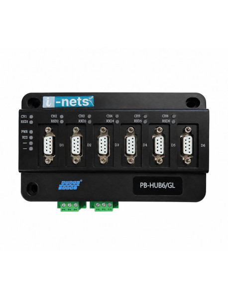 (PB-HUB6) Сетевой повторитель i-nets для сетей PROFIBUS